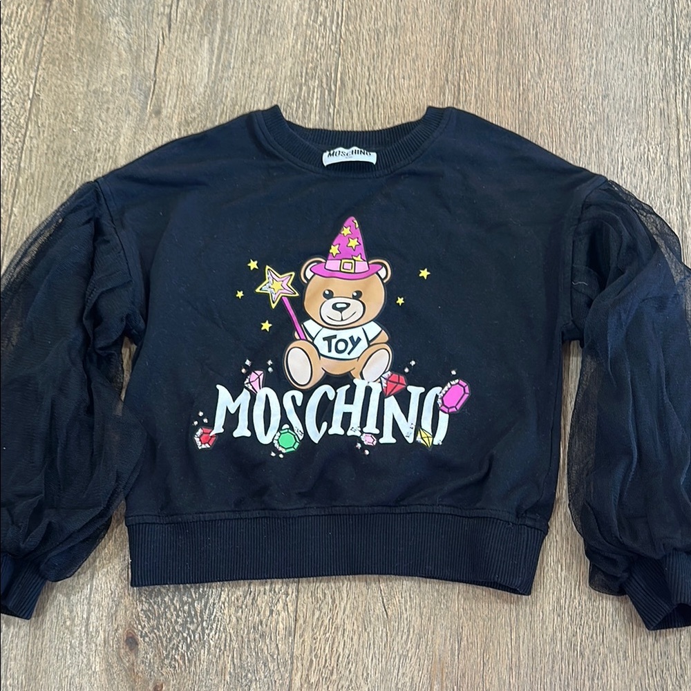 Moschino Kids Black Magic Bear Sweatshirt